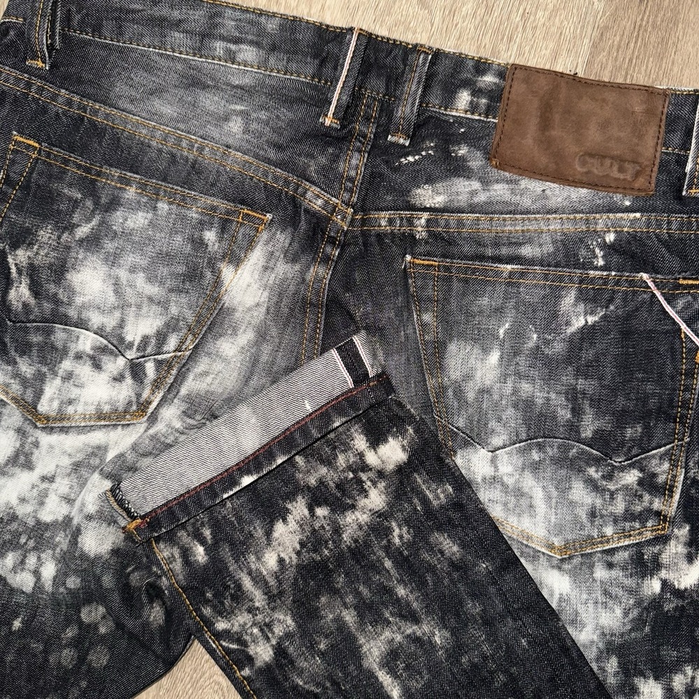 Cult Of Individuality Japanese Selvedge Jeans Greaser Straight Men's 38x34 Black